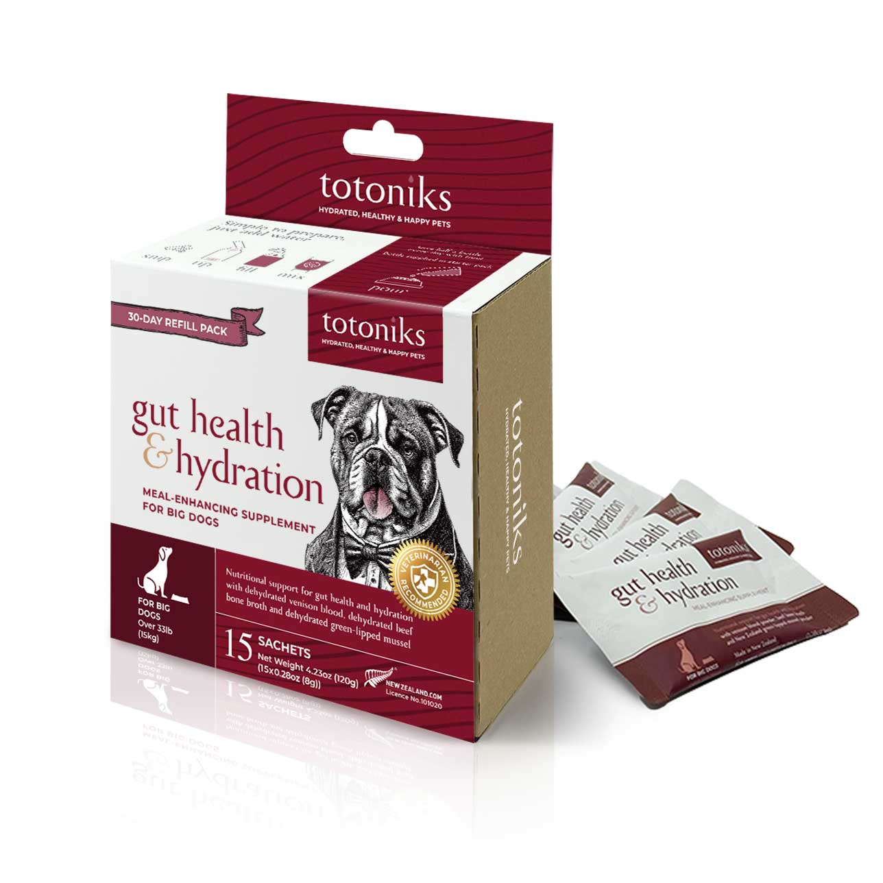 Gut Health & Hydration – for big dogs over 33lb (15kg)