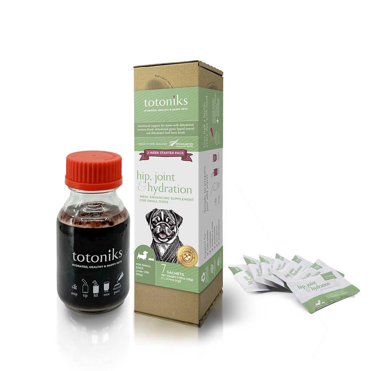 Hip, Joint & Hydration Starter Pack – for small dogs under 33lb (15kg)