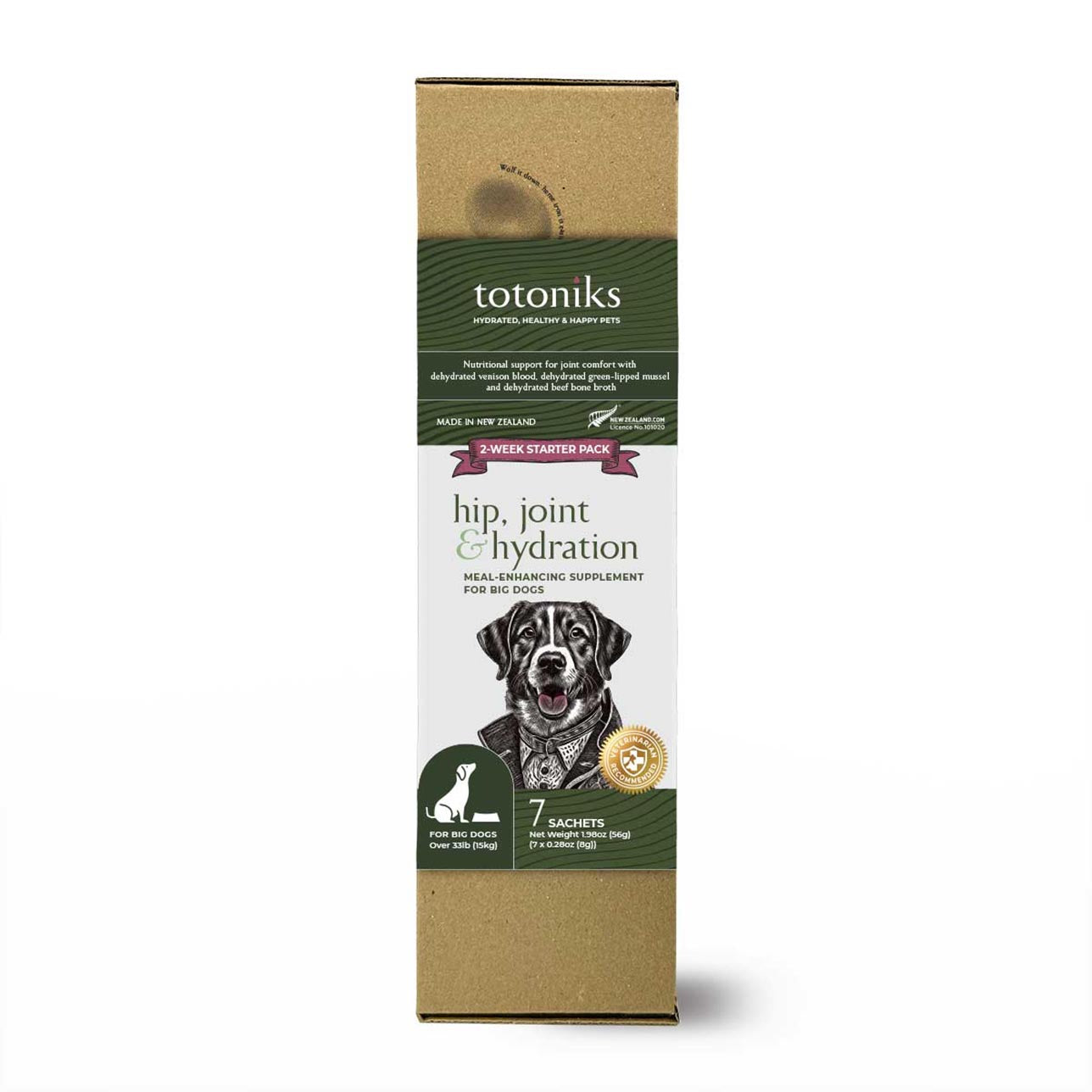 Hip, Joint & Hydration Starter Pack – for big dogs over 33lb (15kg)