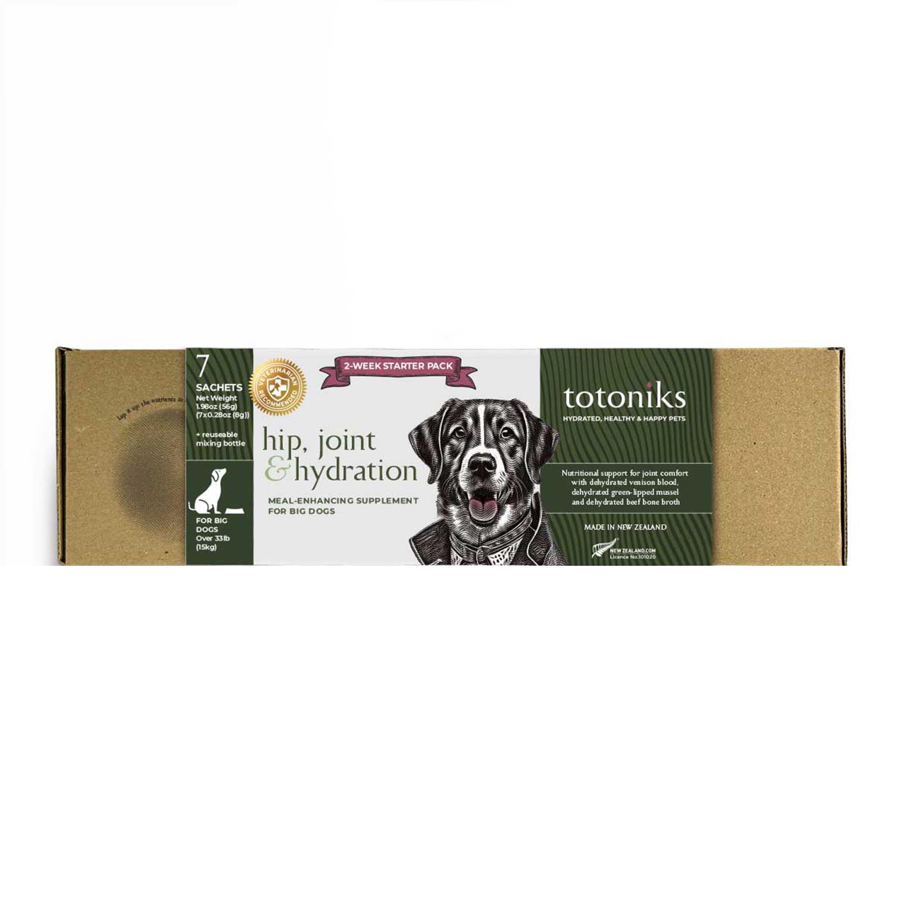 Hip, Joint & Hydration Starter Pack – for big dogs over 33lb (15kg)